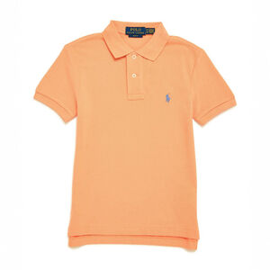 NWT Polo Ralph Lauren Little Boys Mesh Polo Shirt Orange, Pony Blue $49 - Size 7